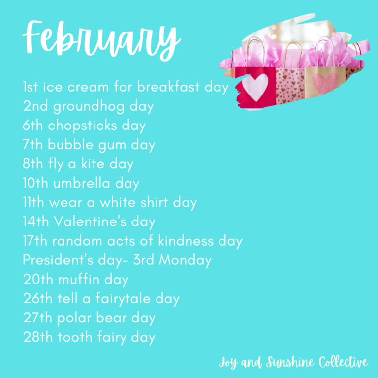 Let’s Celebrate National Holidays for February