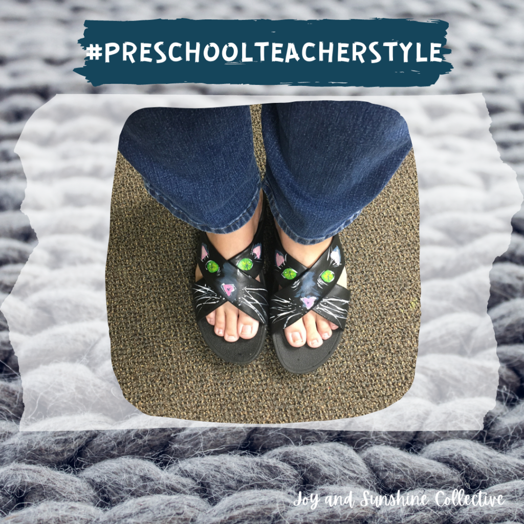 preschool teacher style, my cat shoes