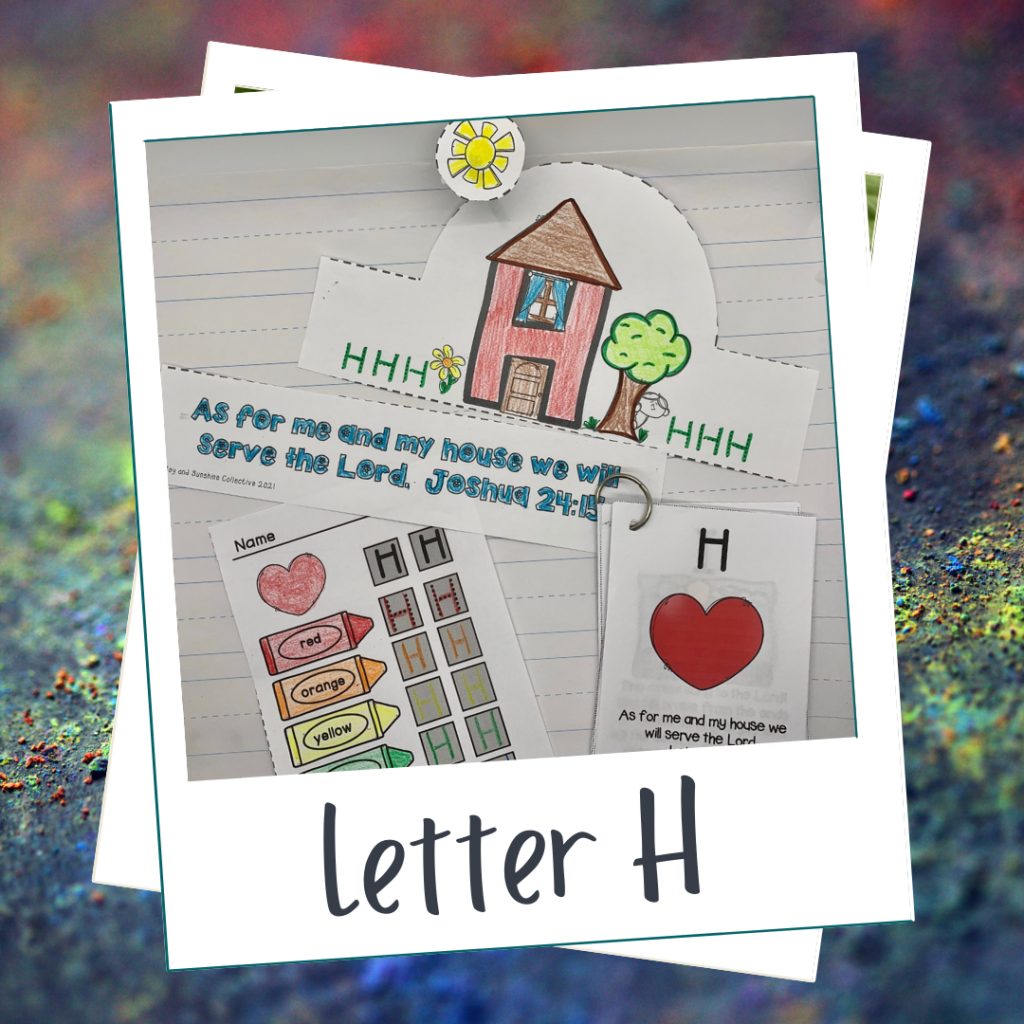 Bible lessons for preschoolers, letter H