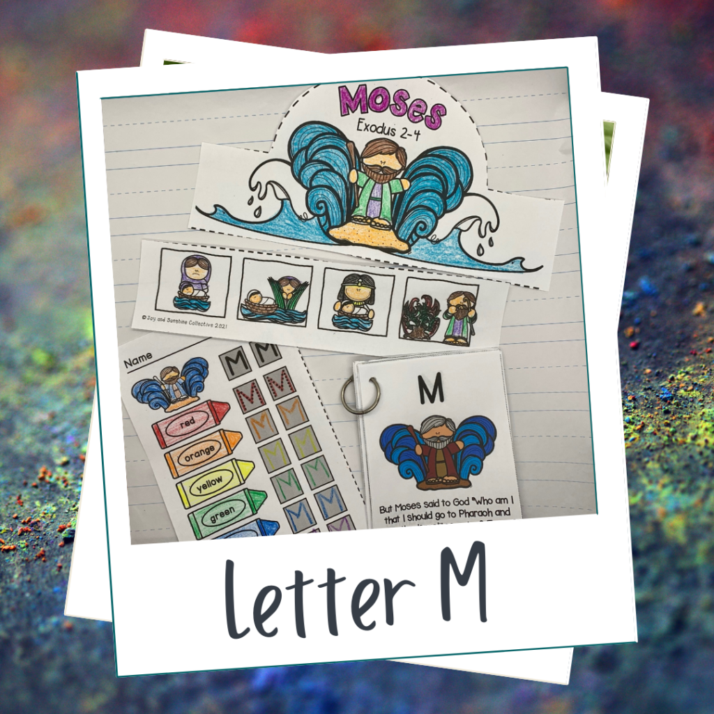 Bible lessons for preschoolers, letter M