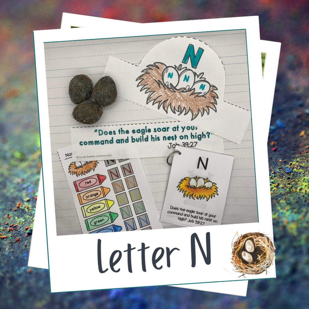 Bible lessons for preschoolers, letter N
