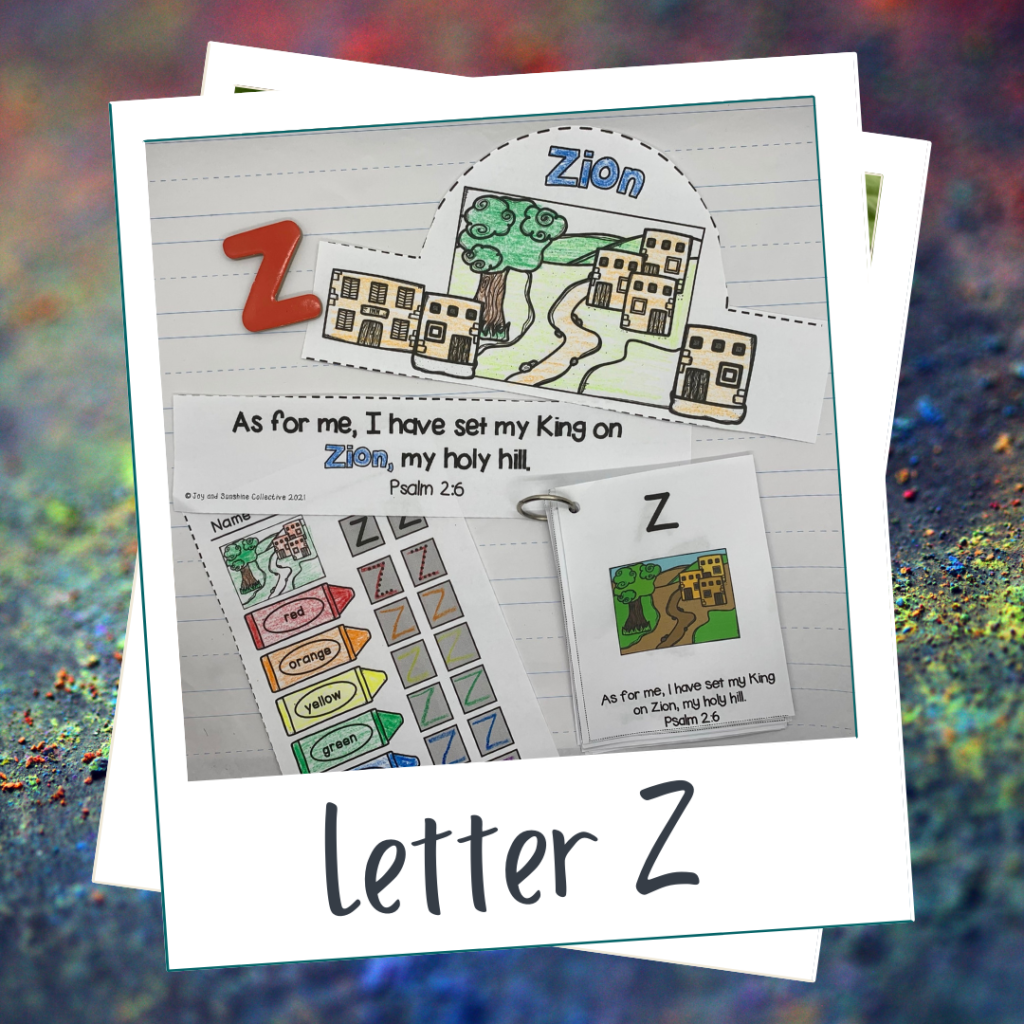 Bible lessons for preschoolers, letter Z