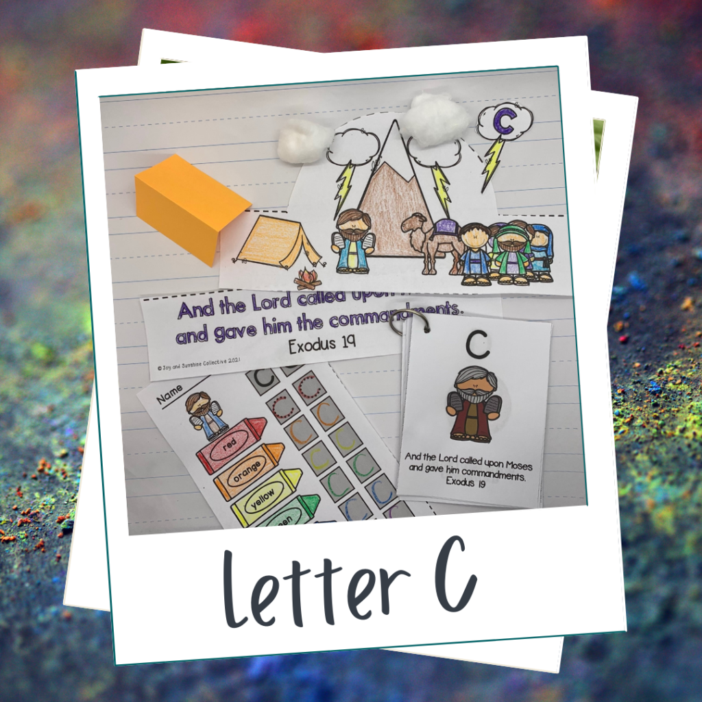 Bible lessons for preschoolers, letter C
