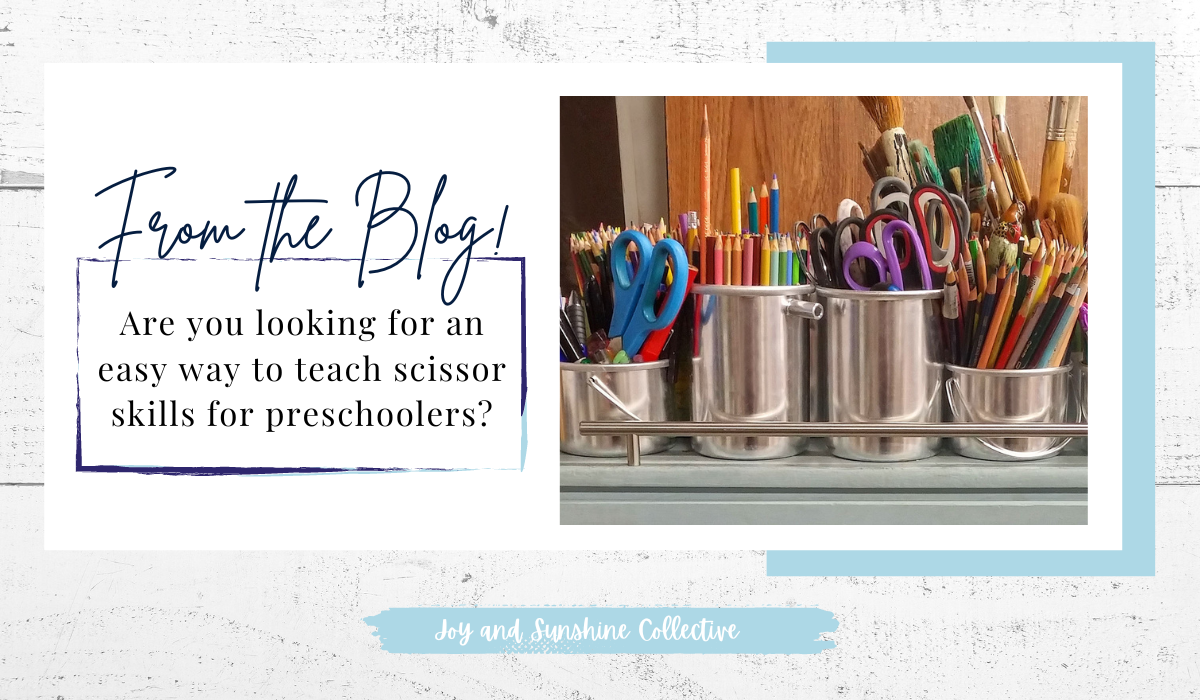 Are you looking for easy ways to teach scissor skills for preschoolers